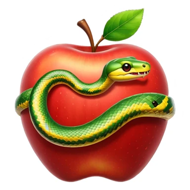 Snake apple sticker