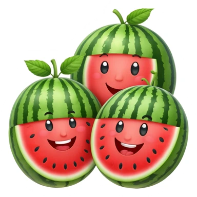 Two watermelons saying I love you sticker