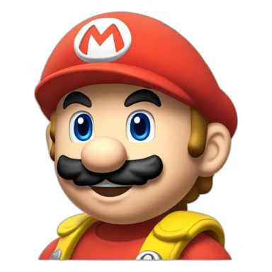 Super Mario but super saien sticker
