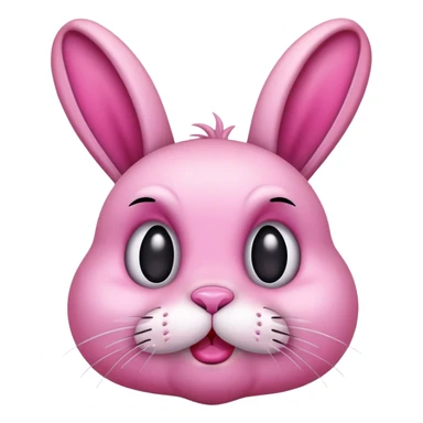 disgusting face cartoon bunny sticker