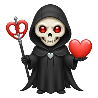 cute reaper with heart eyes sticker