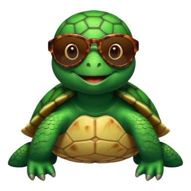 A turtle wearing sunglasses sticker