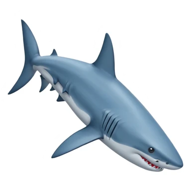 Requin avec trois chaussures nike bleu au bout de chaque nageoir sticker