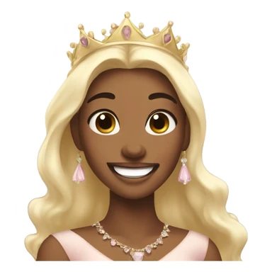 Princess using skincare and laughing  sticker
