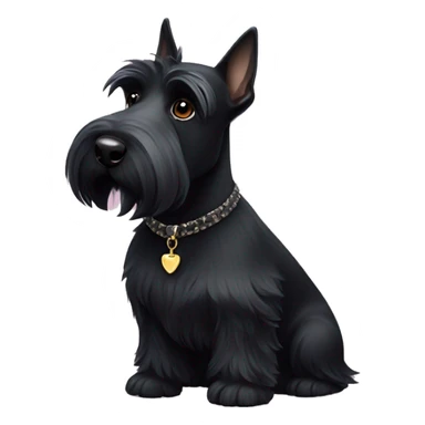 Black Scottish terrier looking posh sticker