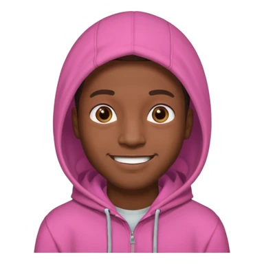 black man in pink hoodies sticker