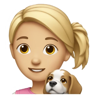  girl with dog sticker