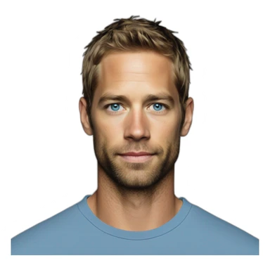 actor paul walker blue eyes with a t-shirt on sticker