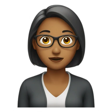 A woman learning sticker