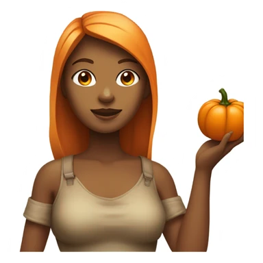 Femme avec un corps de citrouille  sticker