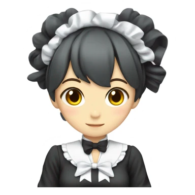 A anime maid costume, no head, only full costume sticker