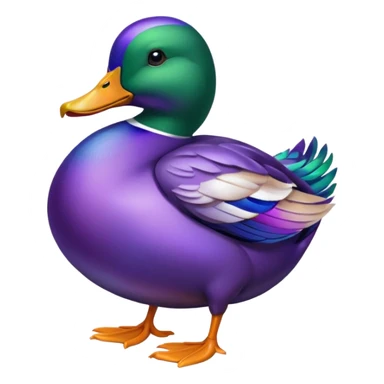 Mallard purple duck sticker