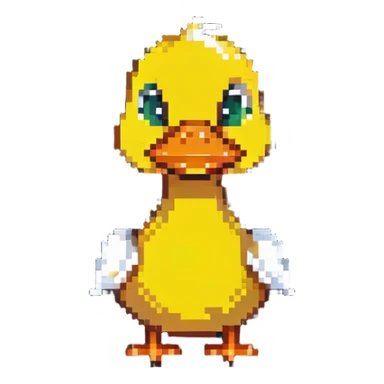 a funny duck thinking about what to eat today sticker