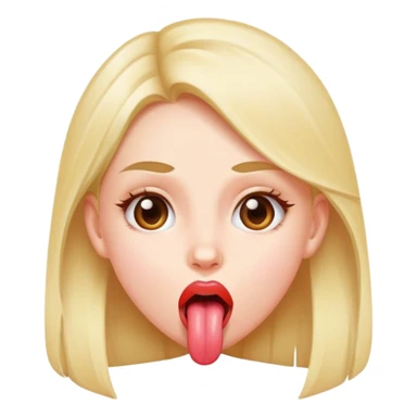 Girl with her tongue out sticker