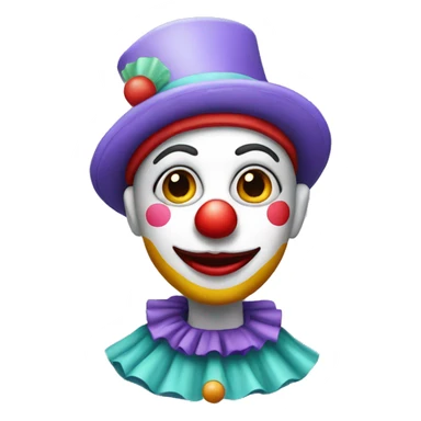 clown wearing a bonnet sticker