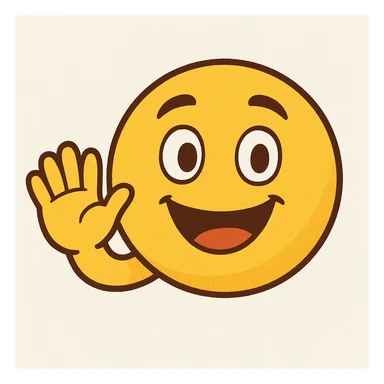 emoji with face with raised hand sticker