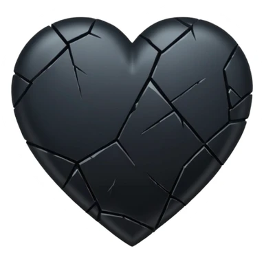 shattered black heart sticker