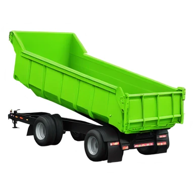 Medium duty dump trailer neon green sticker