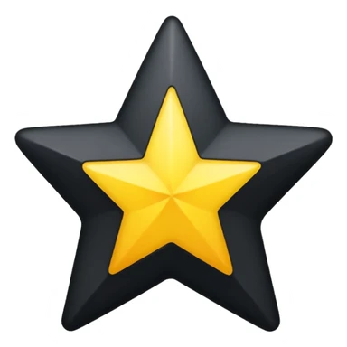 black star, simple, bold, no outline sticker