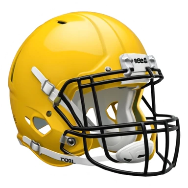College football player helmet in yellow color sticker