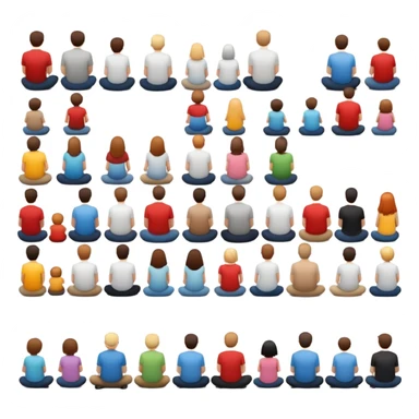 people facing away sitting  sticker