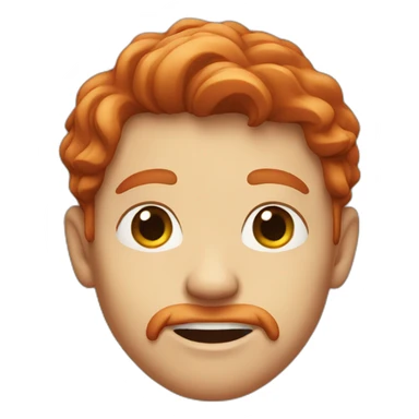 Ugly redhead guy sticker