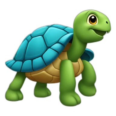 Un tortue sur le dos d’un cheval sticker