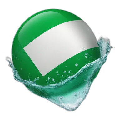 Nigerian flag in water sticker