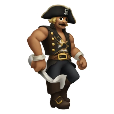 Strong arm pirate sticker