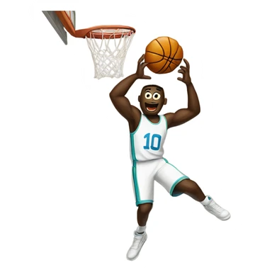 Dunking a donut basketball sticker