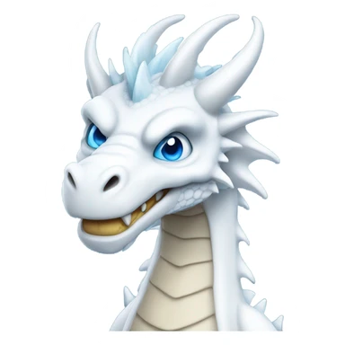 White Dragon with a Blue eyes full body sticker