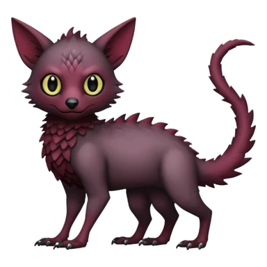 black Trico-hybrid-creature dark burgundy (full body) sticker