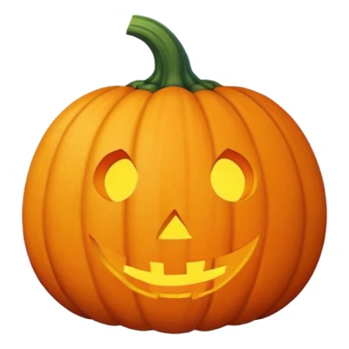 realistic sweet pumpkin fruit, no face, no jack-o-lantern features sticker