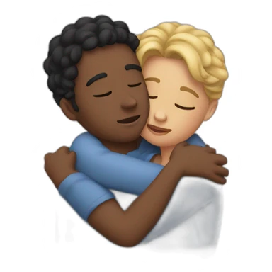 two people cuddling sticker