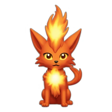 kurama en feux sticker