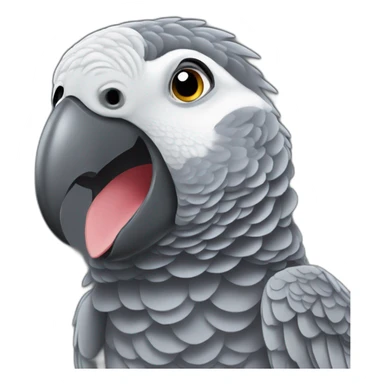 African grey parrot singing sticker