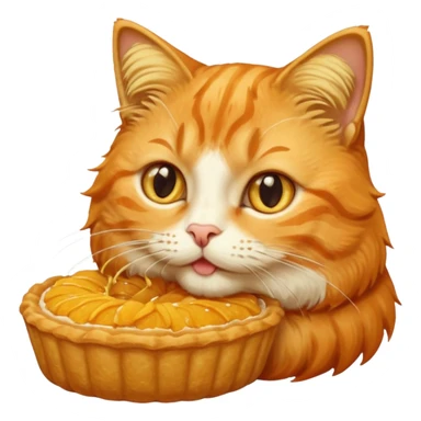 a cat eating kunafa sticker