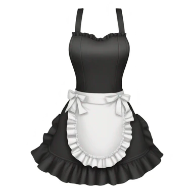 apron you tie at the waist with ruffle trim  sticker