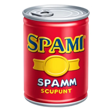 Jeff Koons style spam can inflatable sculpture   sticker