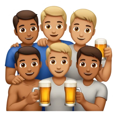 drinking beer with buddies sticker