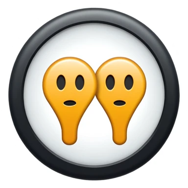 2 exclamation marks in a circle with white colour and its background colour colour must be light blue sticker