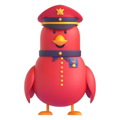 Tomato wearing Napoleon's cocked hat and military officer uniform sticker