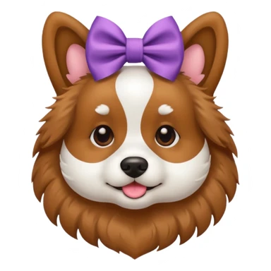 dog with bow on top sticker