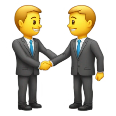 partnership in business handshaking with color #F8D877 sticker
