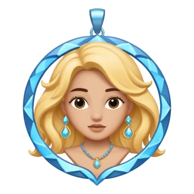 Luna en acuario sticker