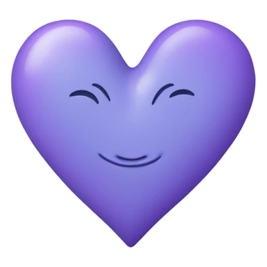 Purple periwinkle heart with starts around it  sticker