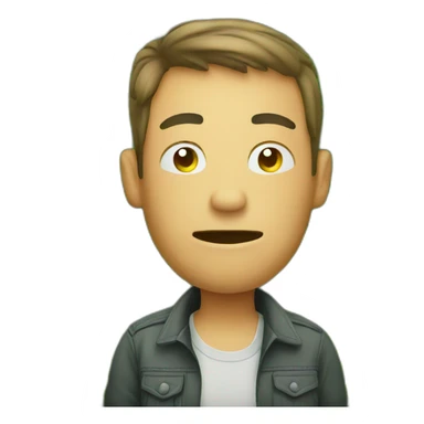 drunk man on grass sticker