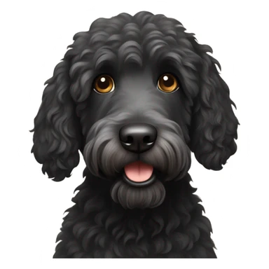 Old black labradoodle  sticker