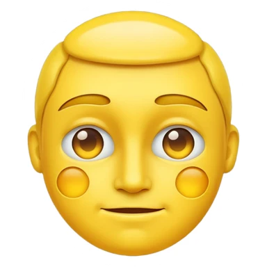 confident yellow face sticker