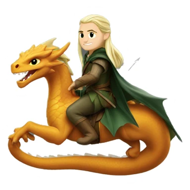 Legolas riding a dragon  sticker